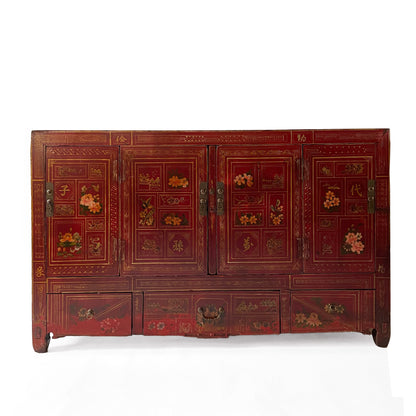 Rot lackiertes Sideboard