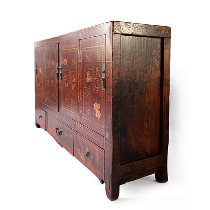 Rot lackiertes Sideboard